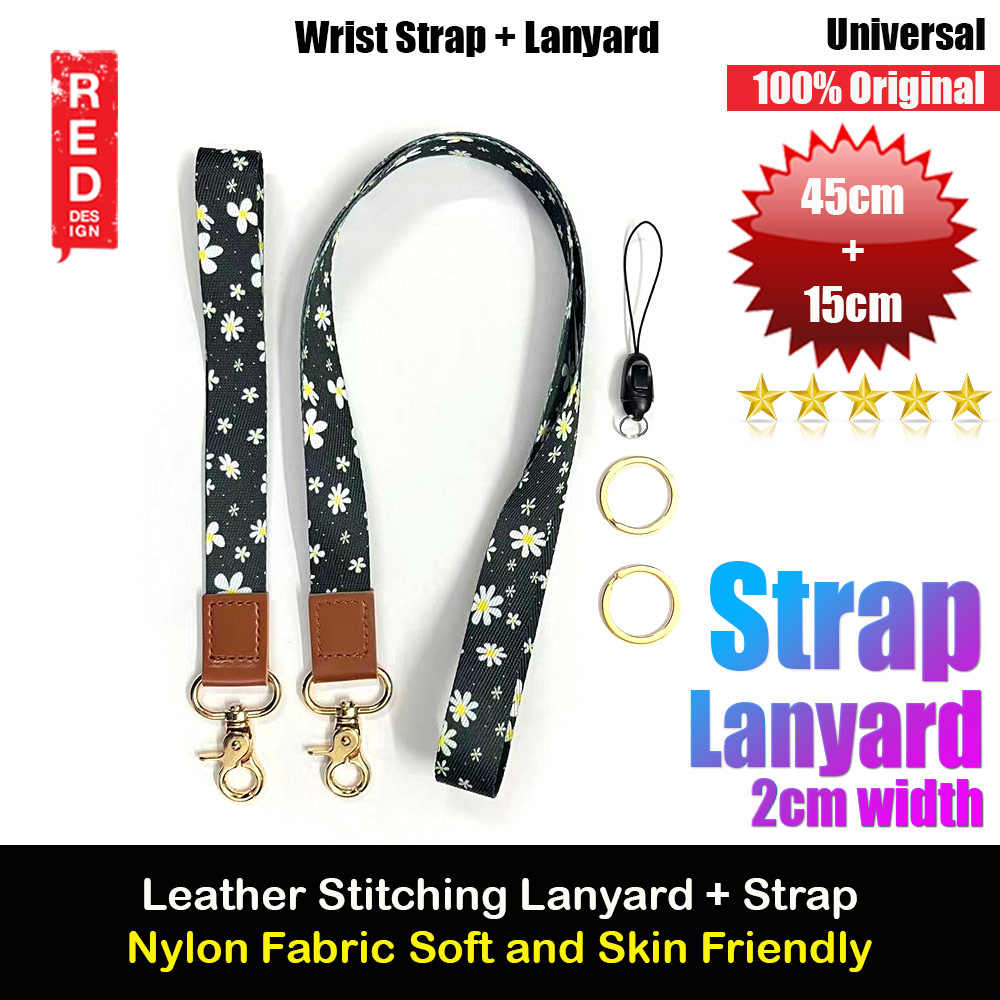 Picture of Red Design Selected Neck Lanyard and Wrist Strap Nylon Fabric with Metal Clasp for Phone Case (Black White) Red Design- Red Design Cases, Red Design Covers, iPad Cases and a wide selection of Red Design Accessories in Malaysia, Sabah, Sarawak and Singapore 