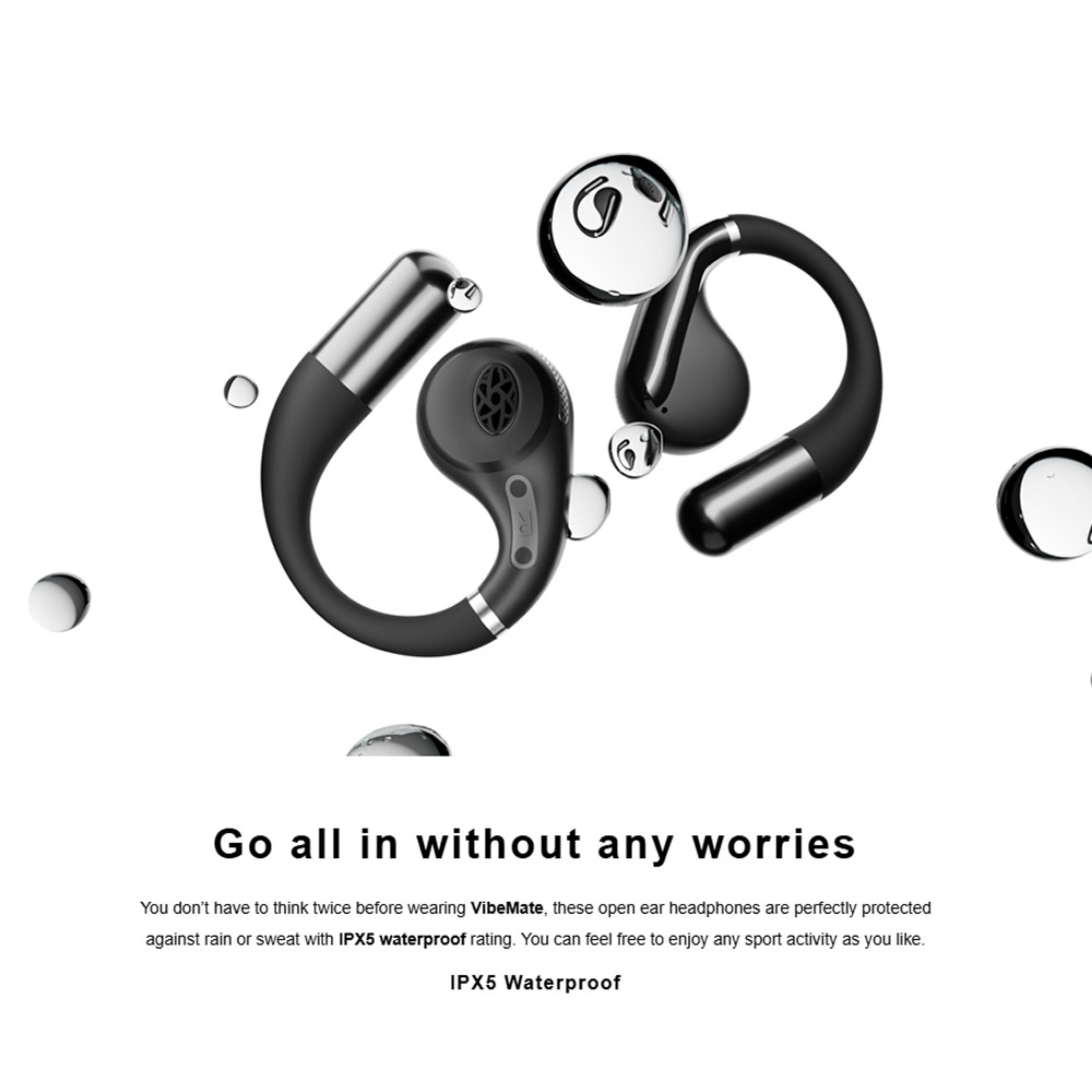 Picture of HiFuture VibeMate Premium Bluetooth 5.4 Comfort Open Ear Headphones Waterproof with ENC Noise Cancellation (Matcha Green)