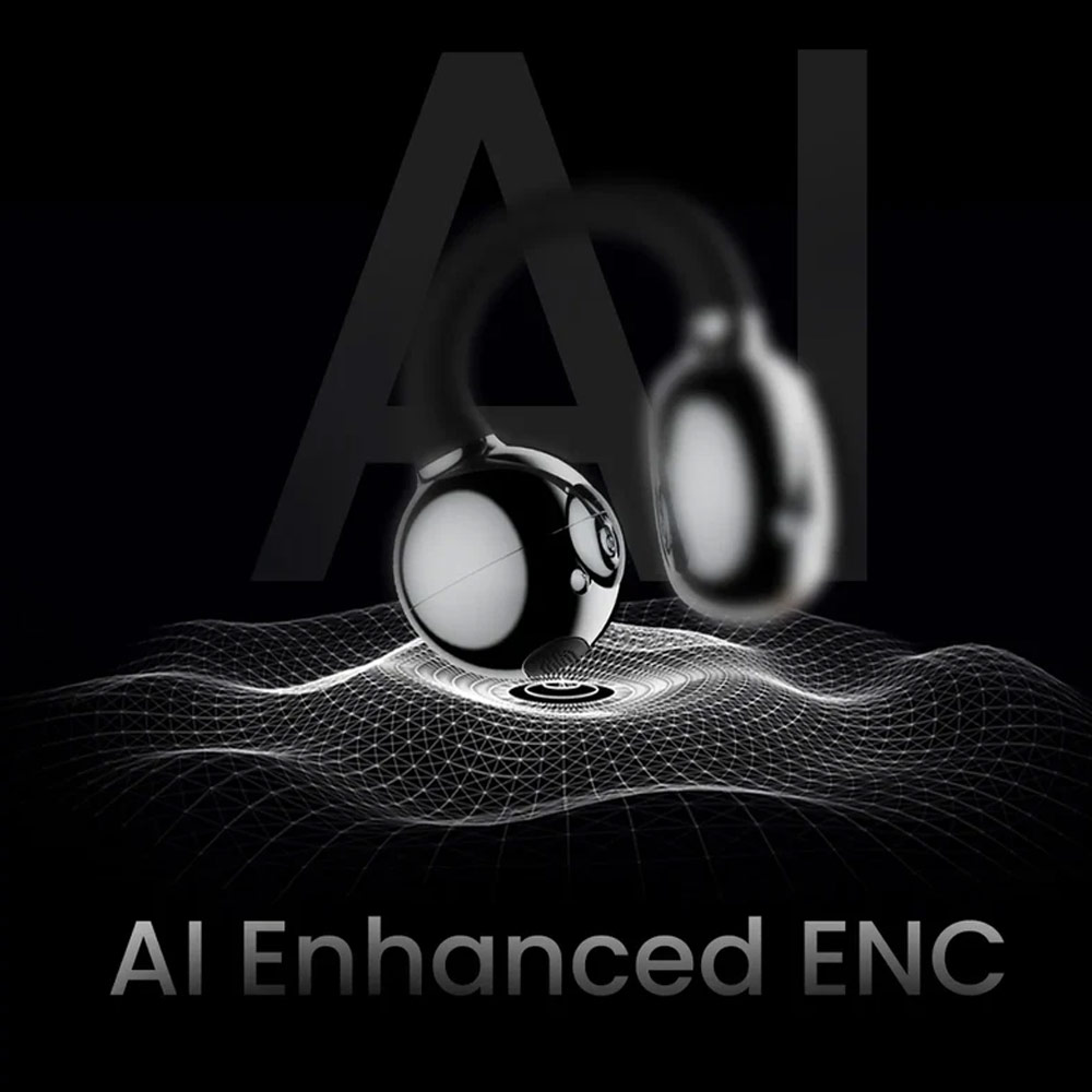 Picture of HiFuture Flexclip Bluetooth 5.4 Comfort Open Ear Headphones Waterproof with ENC Noise Cancellation (Black)