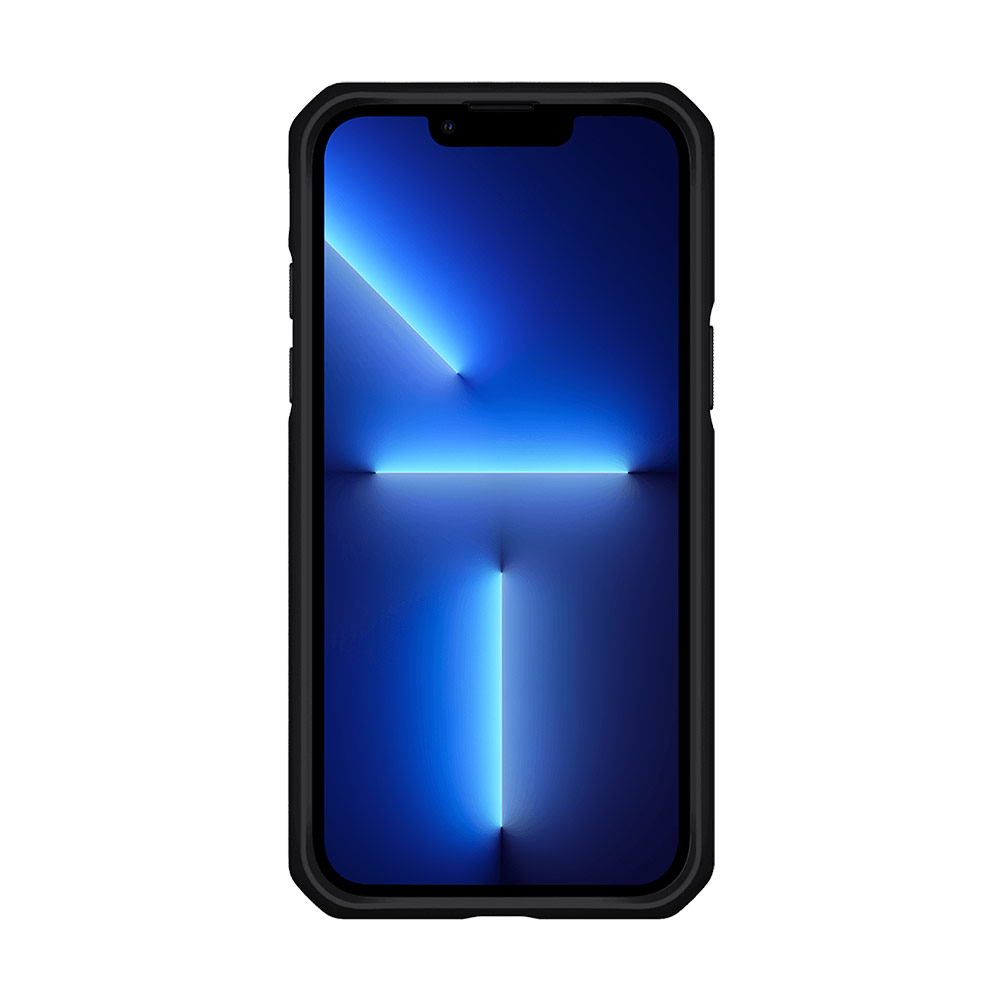 Picture of Apple iPhone 12 Pro Max 6.7 Case | ITSKINS HYBRID TEK ANTIMICROBIAL Certified Antishock Protection Case for iPhone 13 Pro Max 6.7 (Black and Transparent)