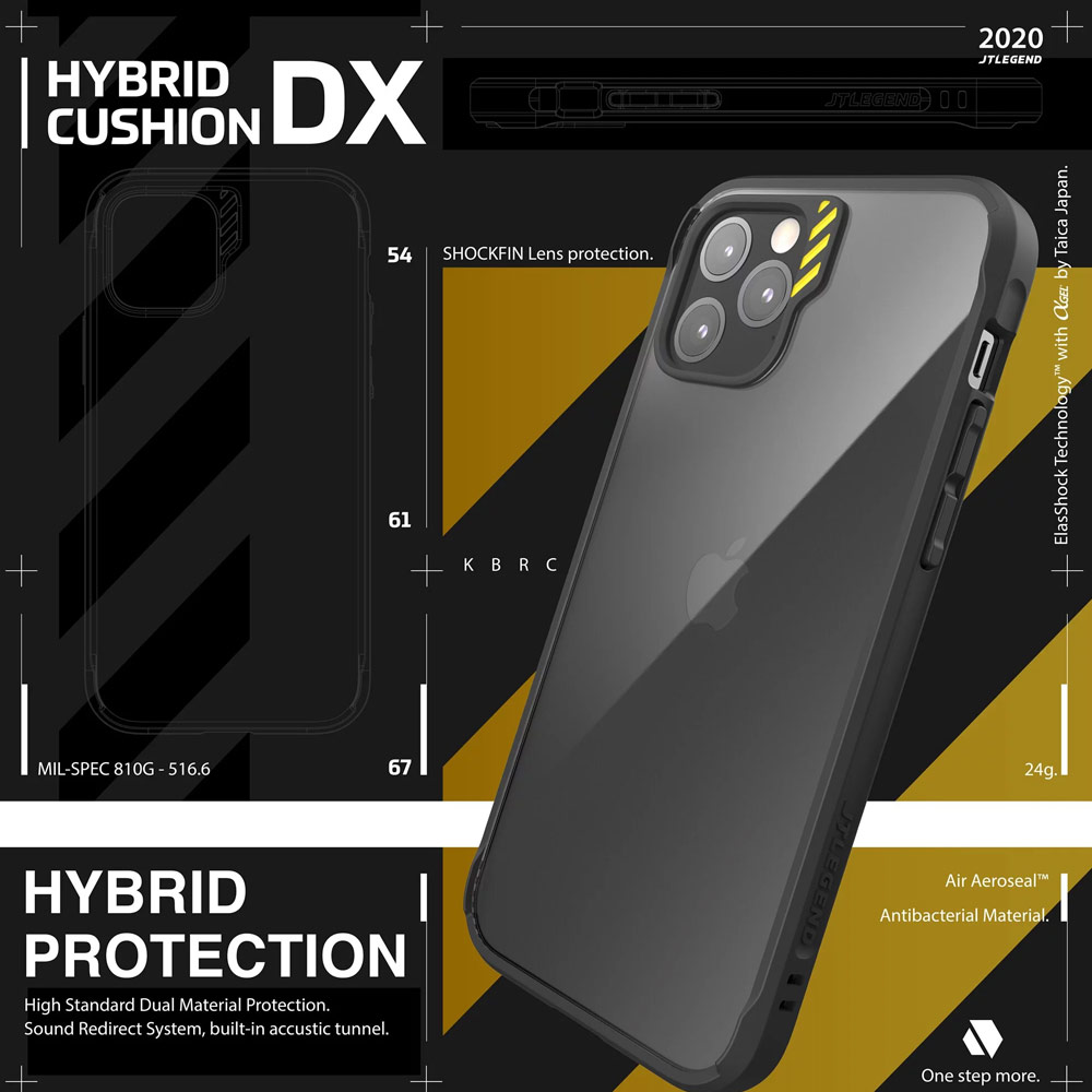 Picture of Apple iPhone 12 6.1 Case | JTLEGEND Hybrid Cushion DX Drop Protection Case with Camera Lens Protection Raised Bezel Sound Enhancement Design Case for iPhone 12 iPhone 12 Pro 6.1 (Deep Blue)