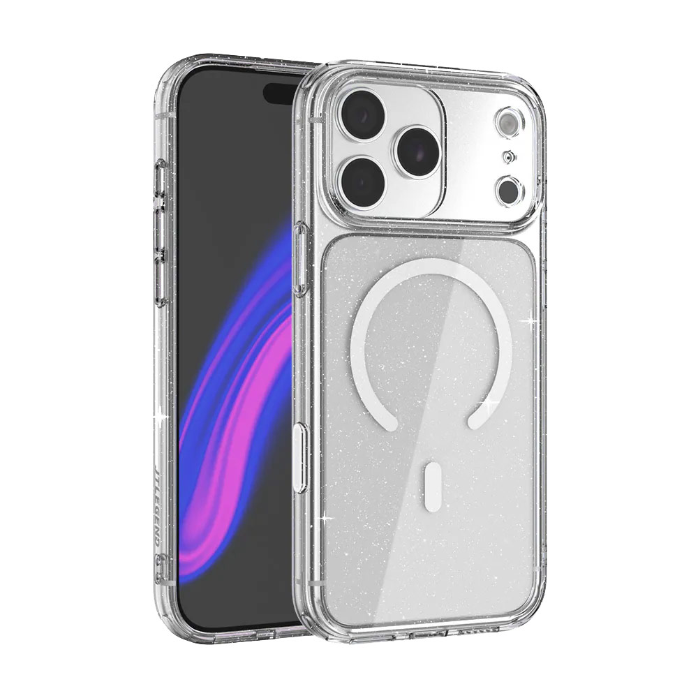 Picture of Apple iPhone 18 Pro Max Case | JTLEGEND Hybrid Cusion Glitter Mag Case for iPhone 18 Pro Max - Crystal