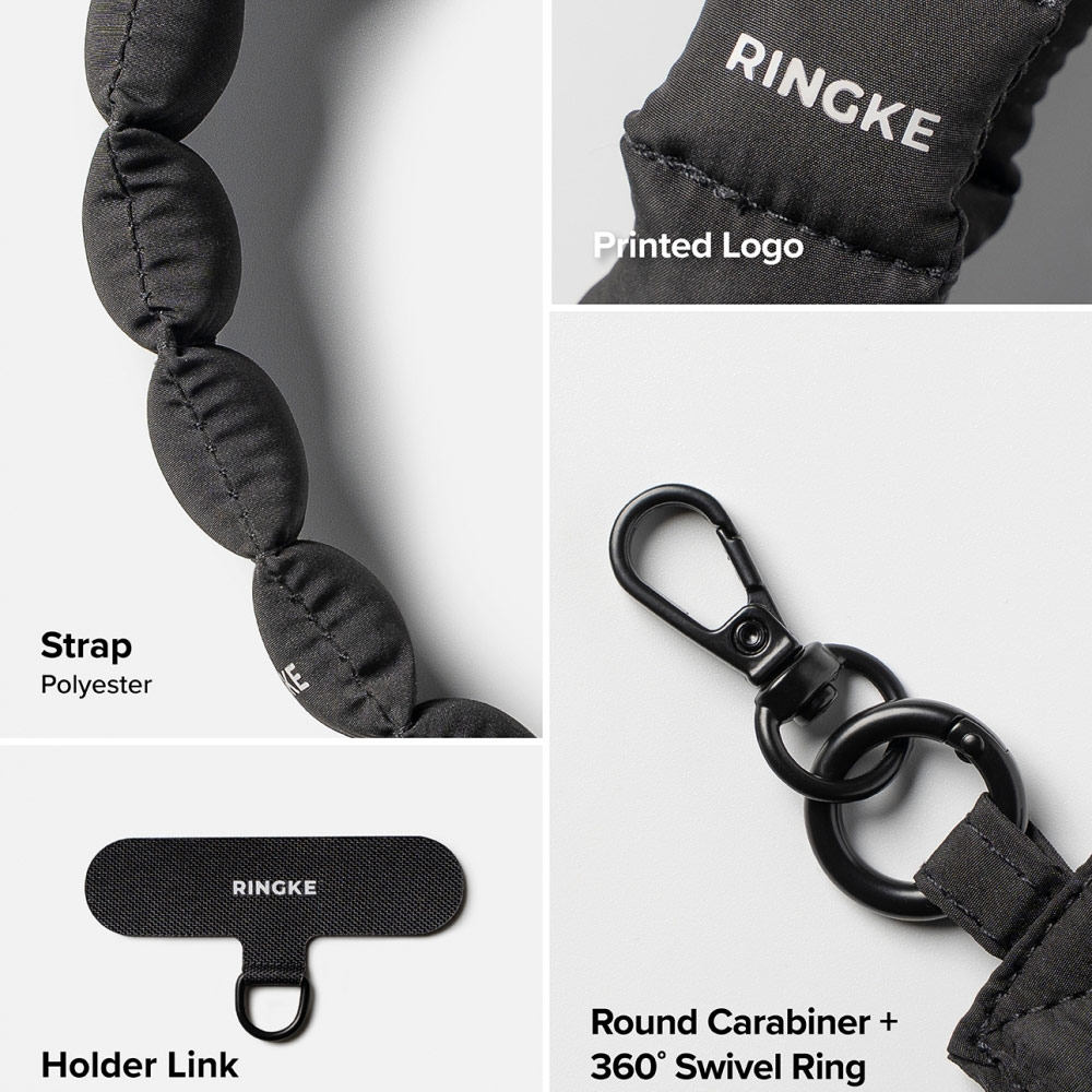 Picture of Ringke Eye Catching Holder Link & Puffer Hand Strap for Phone case (Light Blue)