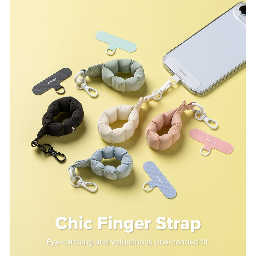 Picture of Ringke Eye Catching Holder Link & Puffer Finger Strap for Phone case (Matcha Green)