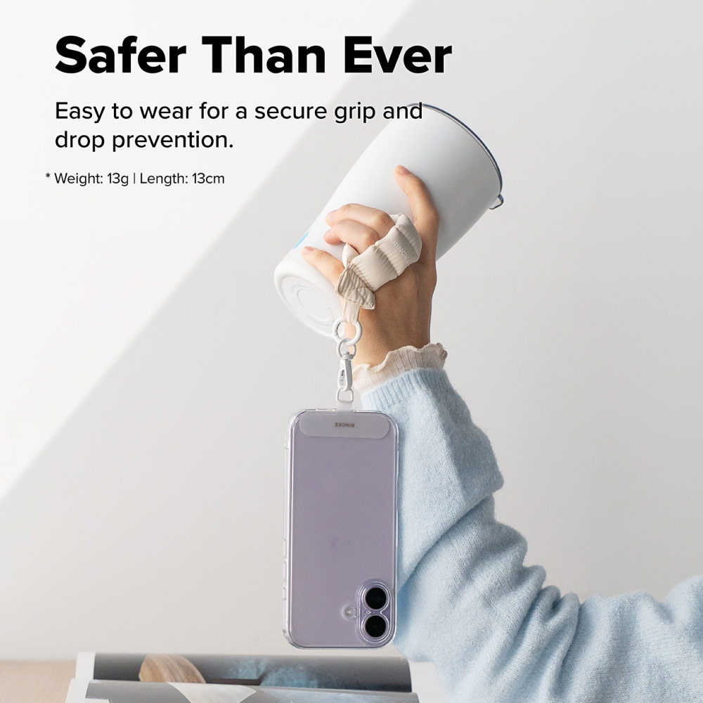 Picture of Ringke Eye Catching Holder Link & Puffer Finger Strap for Phone case (Matcha Green)