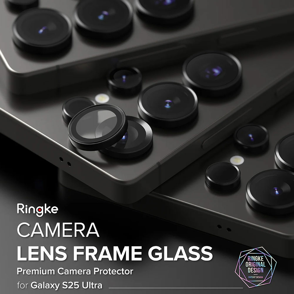 Picture of Samsung Galaxy S25 Ultra | Ringke Camera Lens Frame Glass Protector with Easy Installation for Samsung Galaxy S25 Ultra (Black)