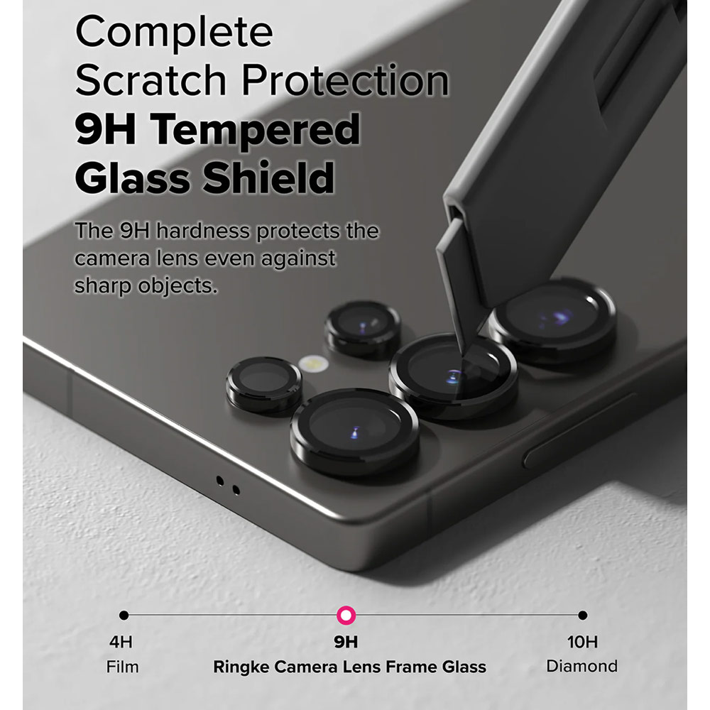 Picture of Samsung Galaxy S25 Ultra | Ringke Camera Lens Frame Glass Protector with Easy Installation for Samsung Galaxy S25 Ultra (Black)