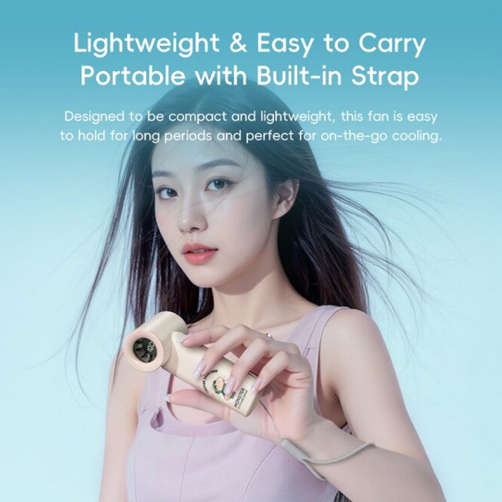 Picture of Rock Crayon ShinChan 5 Ultra Speed Strong Wind Force Portable Mini Handheld Fan 3000mAh 17400RPM (Mint Green)