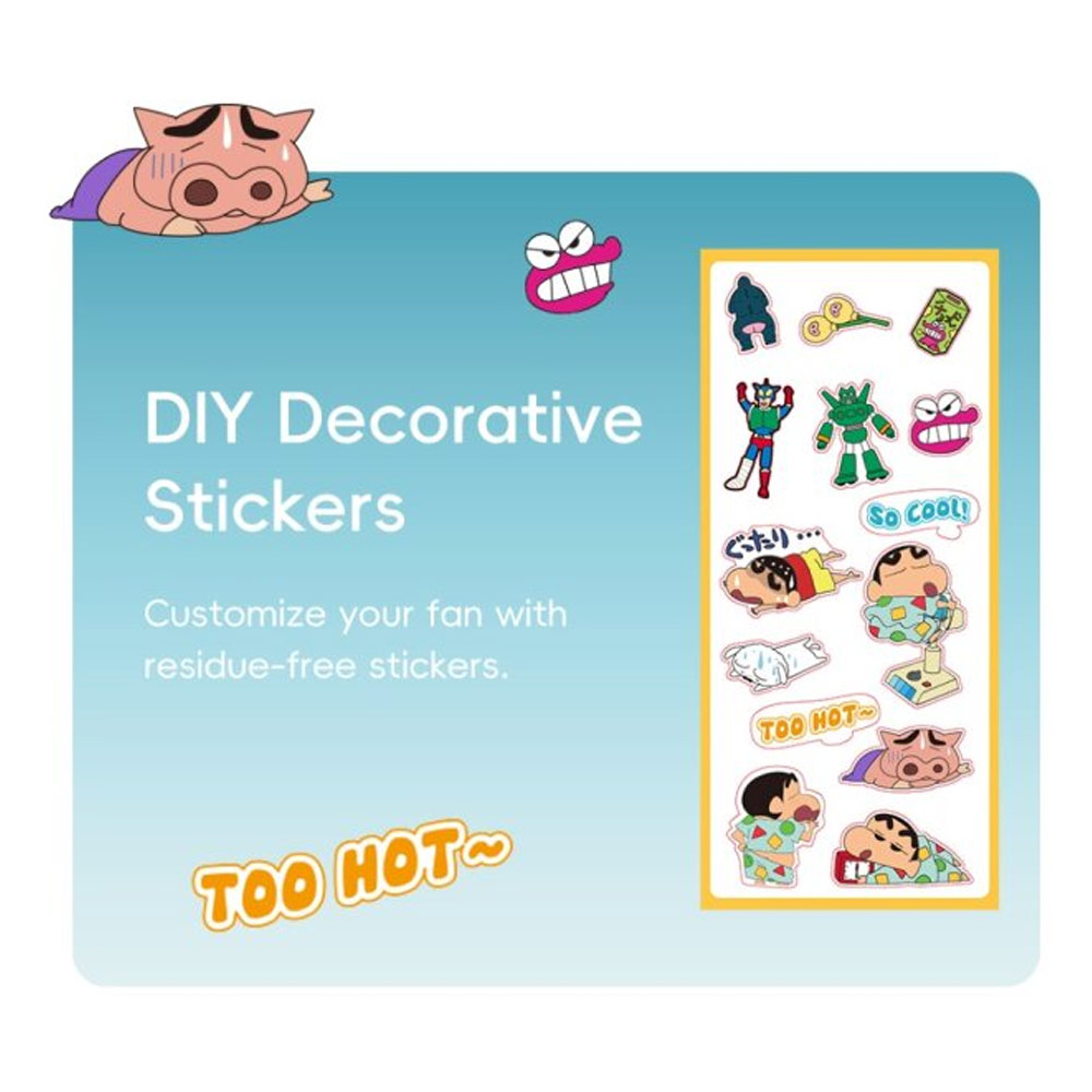 Picture of Rock Crayon ShinChan 5 Ultra Speed Strong Wind Force Portable Mini Handheld Fan 3000mAh 17400RPM (Mint Green)