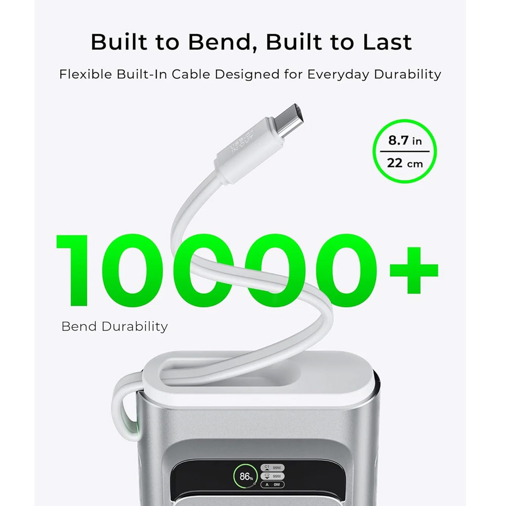 Picture of TALIX Linxt Build-in Cable Laptop CCC Travel Power Bank 190W 20000mah (3ports)
