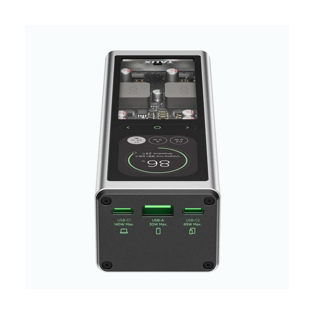 Picture of TALIX FLUXO 140W PD 3.1 CCC Power Bank 20000mAh | Laptop Fast Charging Power Bank | 3-Port USB-C Portable Charger Malaysia