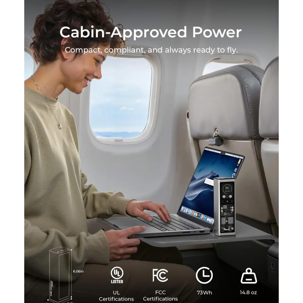 Picture of TALIX FLUXO 140W PD 3.1 CCC Power Bank 20000mAh | Laptop Fast Charging Power Bank | 3-Port USB-C Portable Charger Malaysia