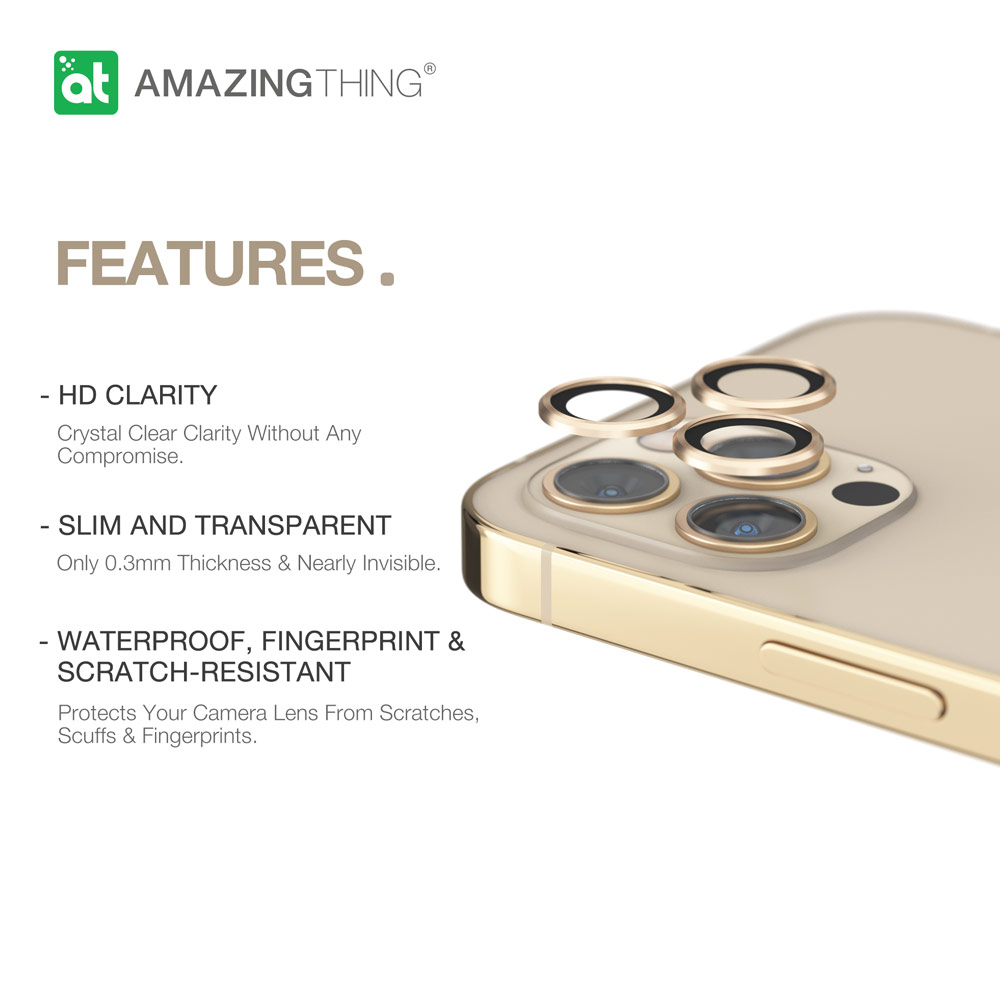 Picture of Apple iPhone 12 6.1  | AmazingThing SupremeGlass Lens Glass Camera Lens Protector Protection Tempered Glass for Apple iPhone 12 Mini 5.4 iPhone 12 6.1 (Black)