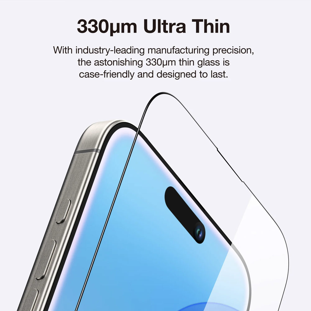 Picture of Apple iPhone 16 Pro Max 6.9  | Amazingthing Radix Supreme Fully Covered Tempered Glass for iPhone 16 Pro Max 6.9 (Ultra Clear)