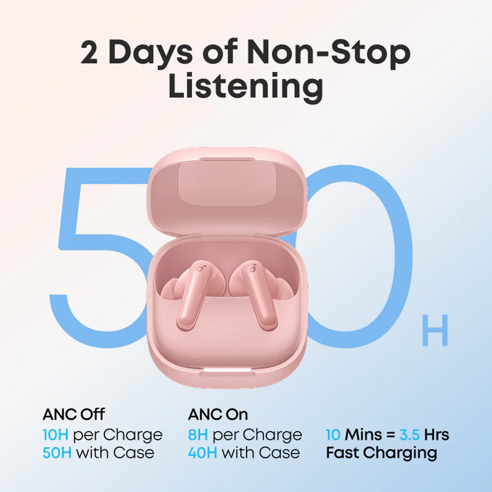 Picture of Soundcore by Anker R50i NC Earbuds Adaptive ANC Bluetooth 5.4 TWS 45Hours Long Play Time Headsets A3959 (White)