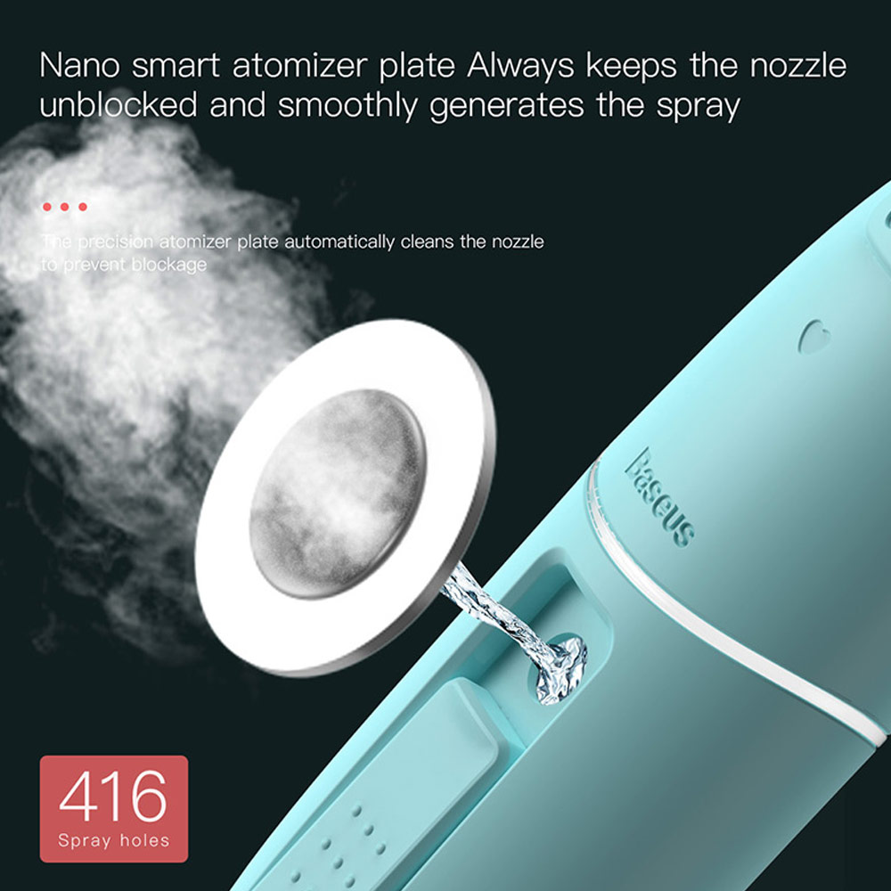 Picture of Baseus USB Humidifier Nano Mist Sprayer Facial Steamer Rejuvenating Skin Moisturizing Haydrate Sprayer 15ml (Cyan)