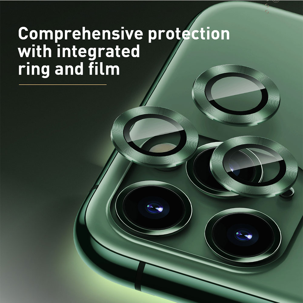 Picture of Apple iPhone 11 6.1 | Baseus Alloy Ring Lens Film Protector Independent Fully Cover Lens Film for iPhone 11 6.1 (Red)