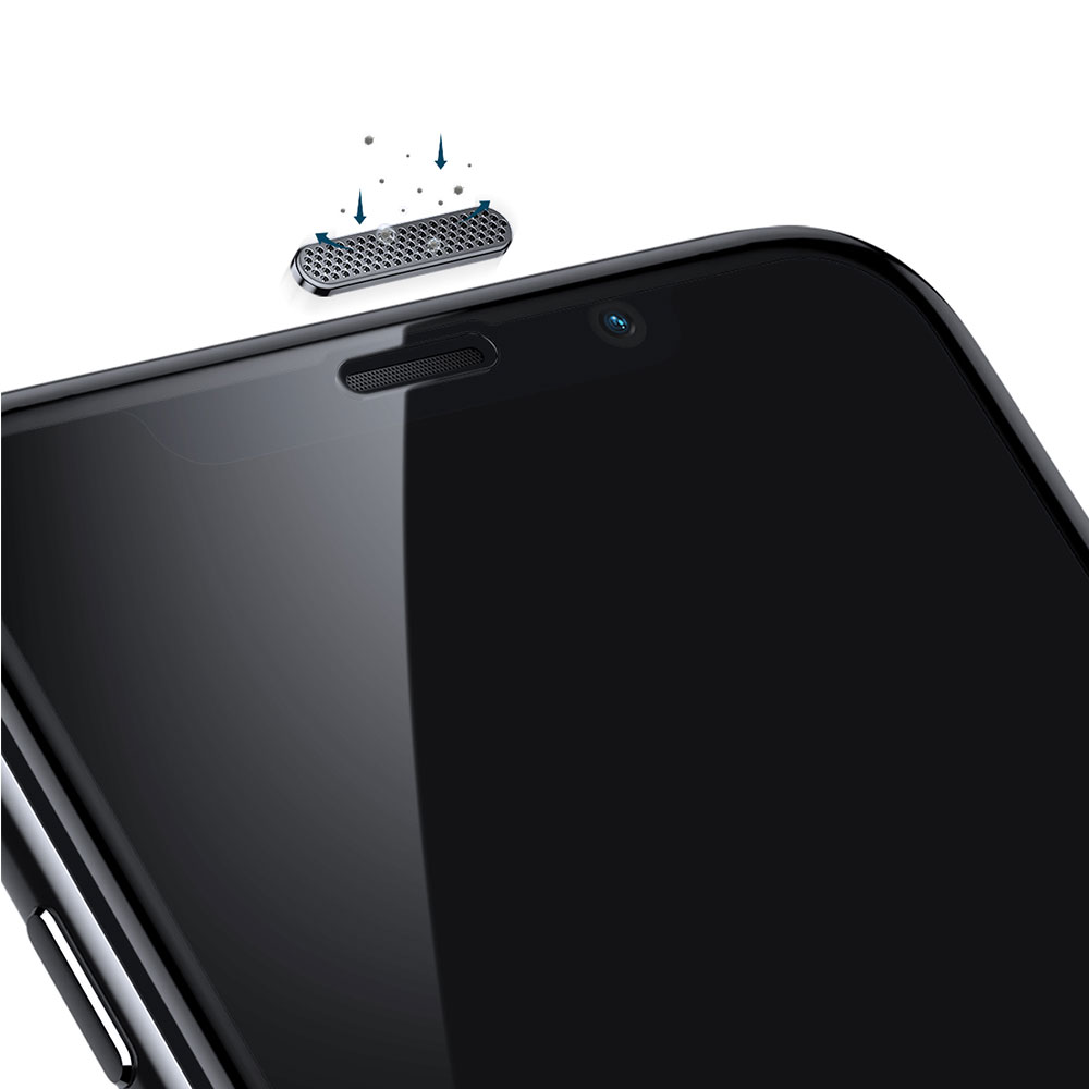 Picture of Apple iPhone 11 6.1  | Baseus 3D Anti Peep View Spy Privacy Full Coverage Tempered Glass wit Anti Dust  for Apple iPhone 11 6.1 (Anti Peep View Privacy Black)