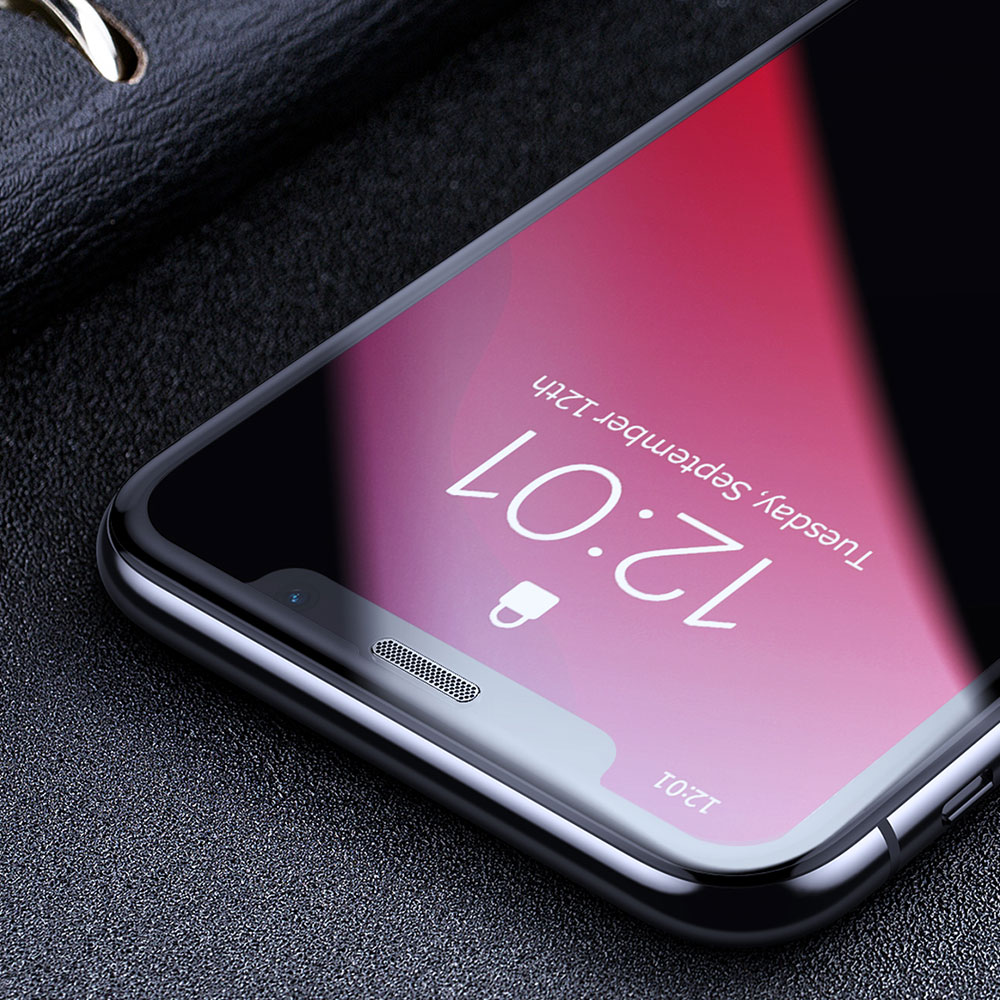 Picture of Apple iPhone 11 6.1  | Baseus 3D Anti Peep View Spy Privacy Full Coverage Tempered Glass wit Anti Dust  for Apple iPhone 11 6.1 (Anti Peep View Privacy Black)