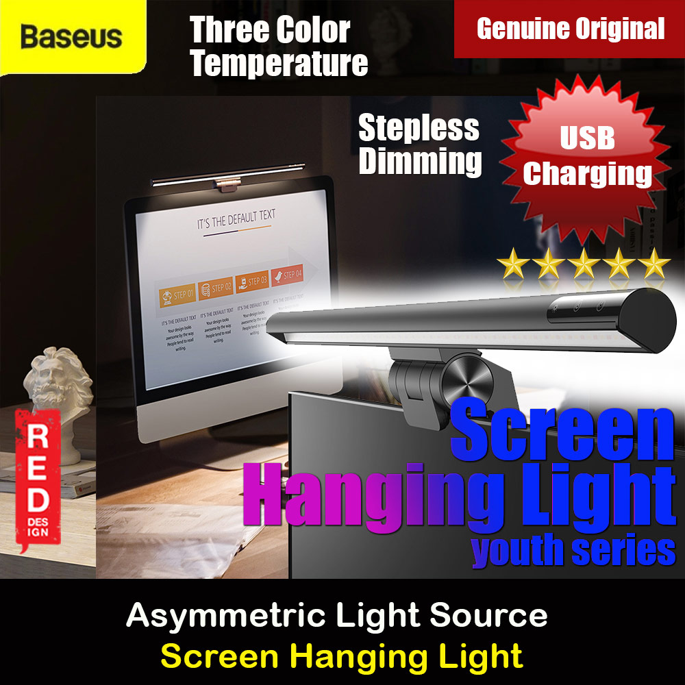 Picture of Baseus iWork Series USB Asymmetric Light Source Screen Hanging LED Light Youth (Black)