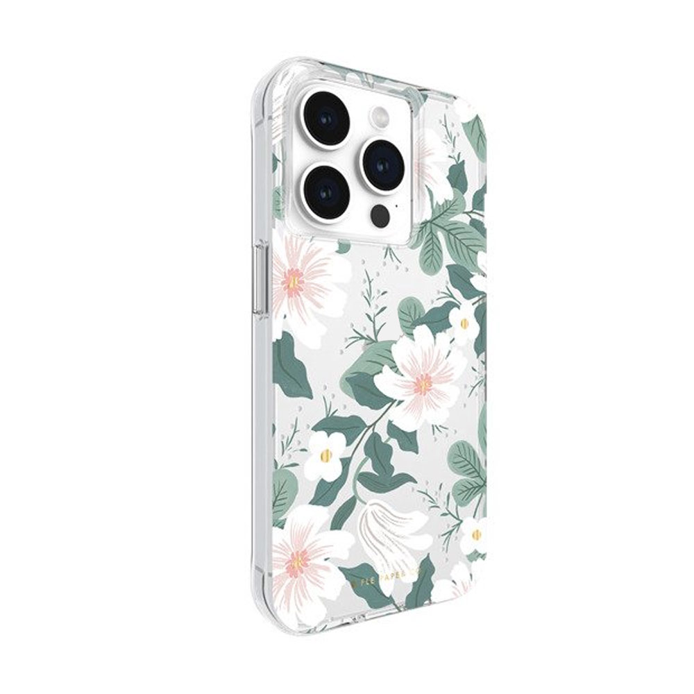 Picture of Apple iPhone 15 Pro Max 6.7  | Case Mate Case-Mate Rifle Paper Co Floral Design Drop Protection Case with Magnetic Charging for iPhone 15 Pro Max 6.7 (Willow)