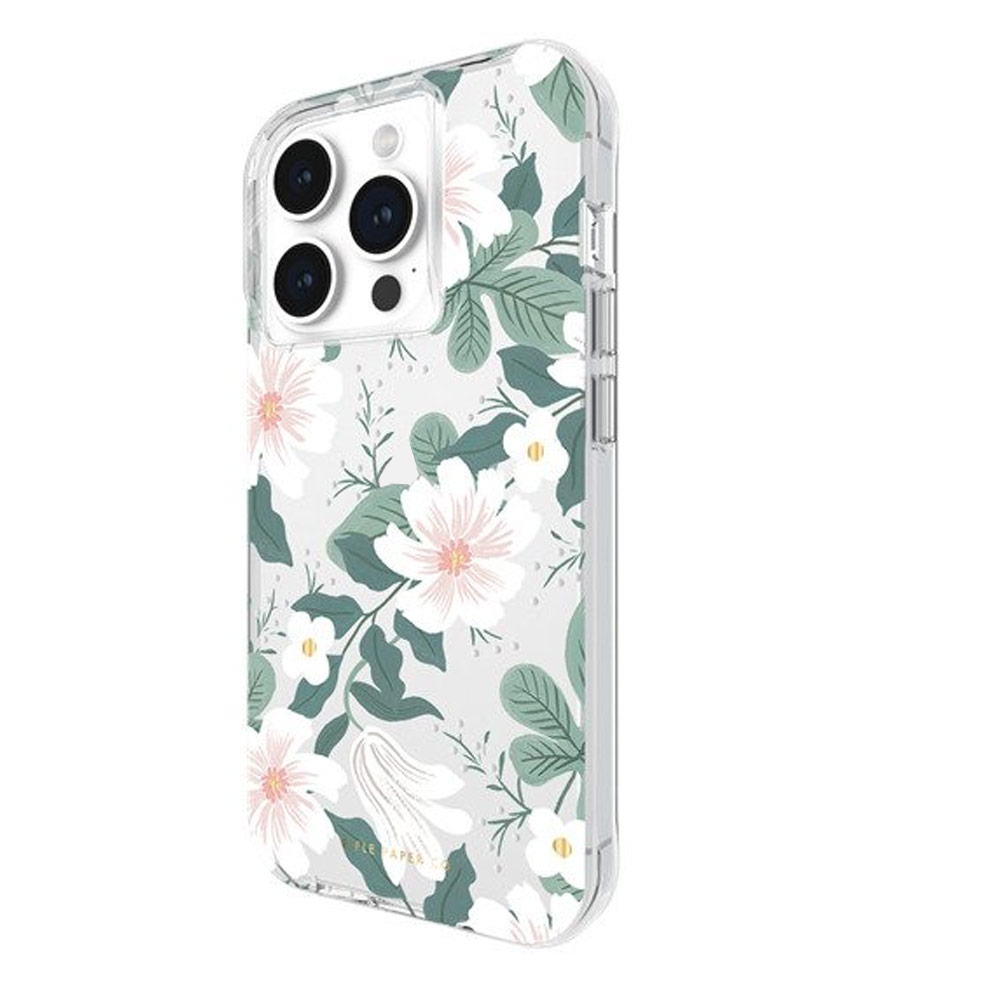 Picture of Apple iPhone 15 Pro Max 6.7  | Case Mate Case-Mate Rifle Paper Co Floral Design Drop Protection Case with Magnetic Charging for iPhone 15 Pro Max 6.7 (Willow)