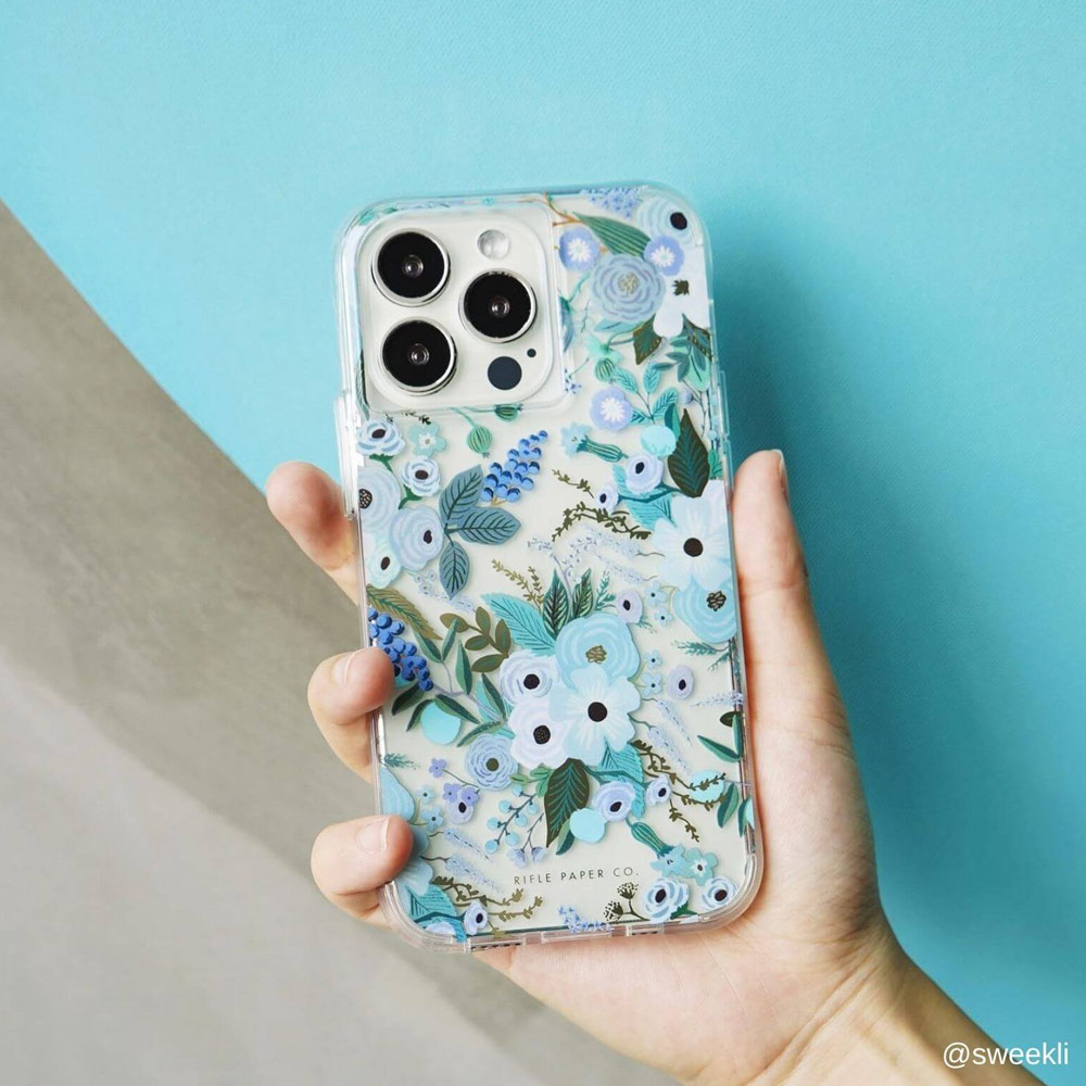 Picture of Apple iPhone 13 6.1 | Case Mate Case-Mate Rifle Paper Co Series Protection Case for iPhone 13 6.1 (Garden Party Blue)