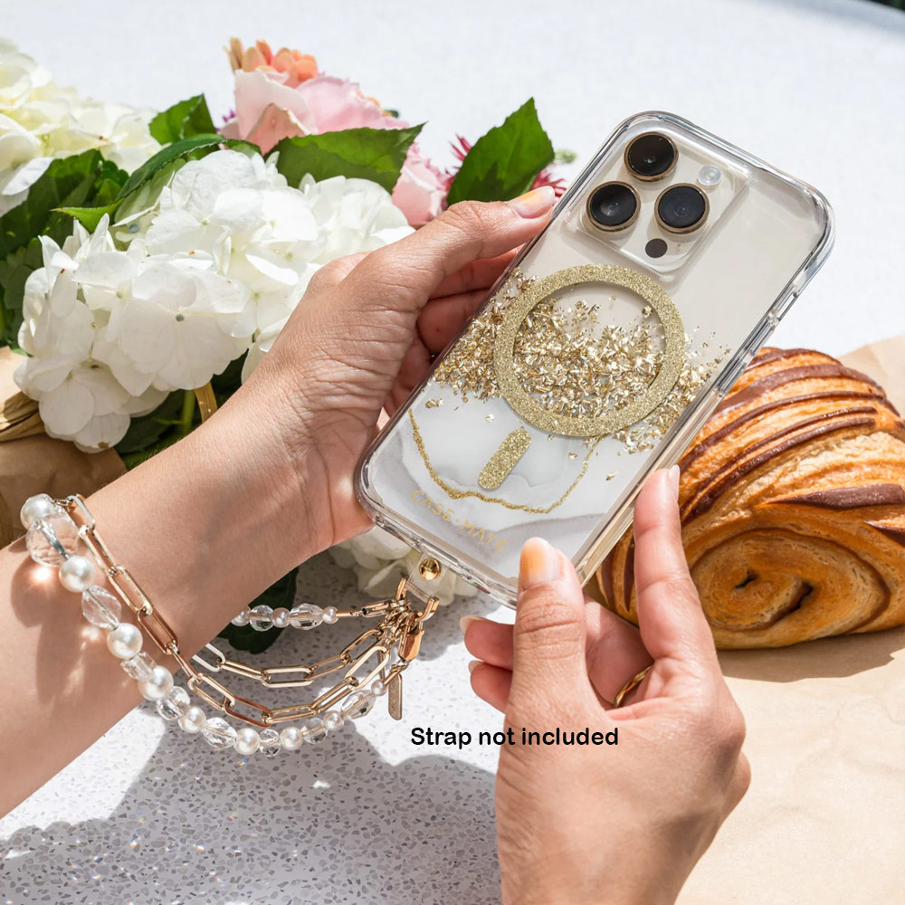 Picture of Apple iPhone 15 Pro Max 6.7 | Case Mate Case-Mate Stylish Design Karat Drop Protection Case with Magsafe Magnetic Charging for iPhone 15 Pro Max 6.7 (Marble Gold)