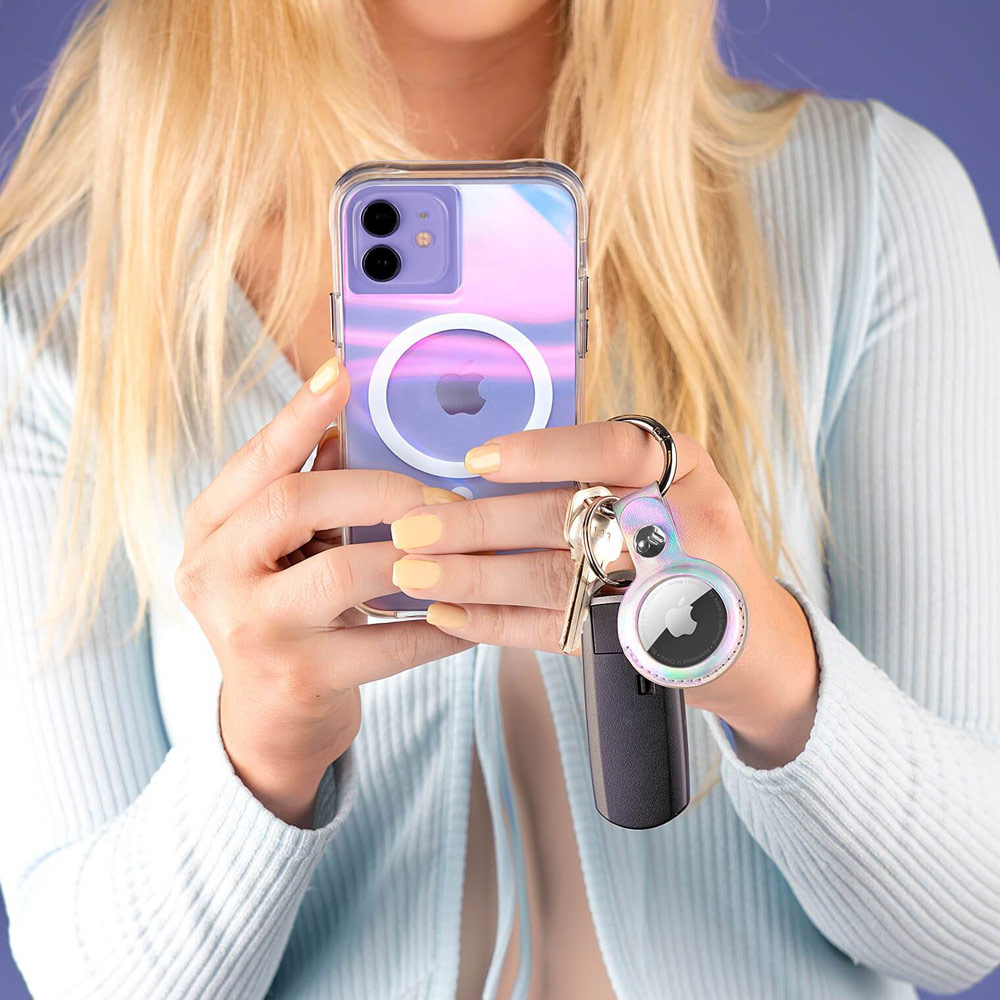 Picture of Apple Air Tag | Case-Mate Case Mate Keychain Case Protective Cover Case Keyring Design for Apple AirTag (Iridescent)