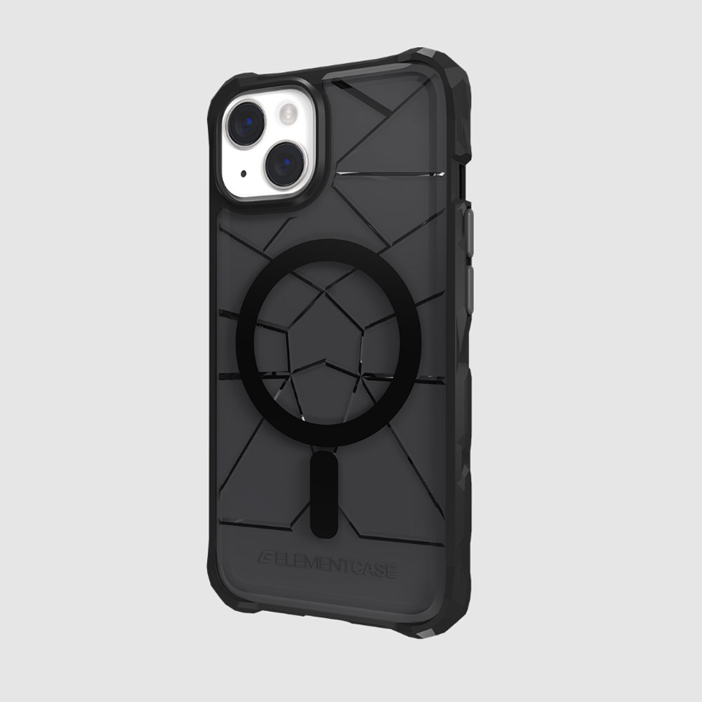 Picture of Apple iPhone 14 6.1 Case | Element Case Special Ops Double Reinforced Drop  Protection Case with Magsafe Compatible for iPhone 14 6.1 (Smoke Black)