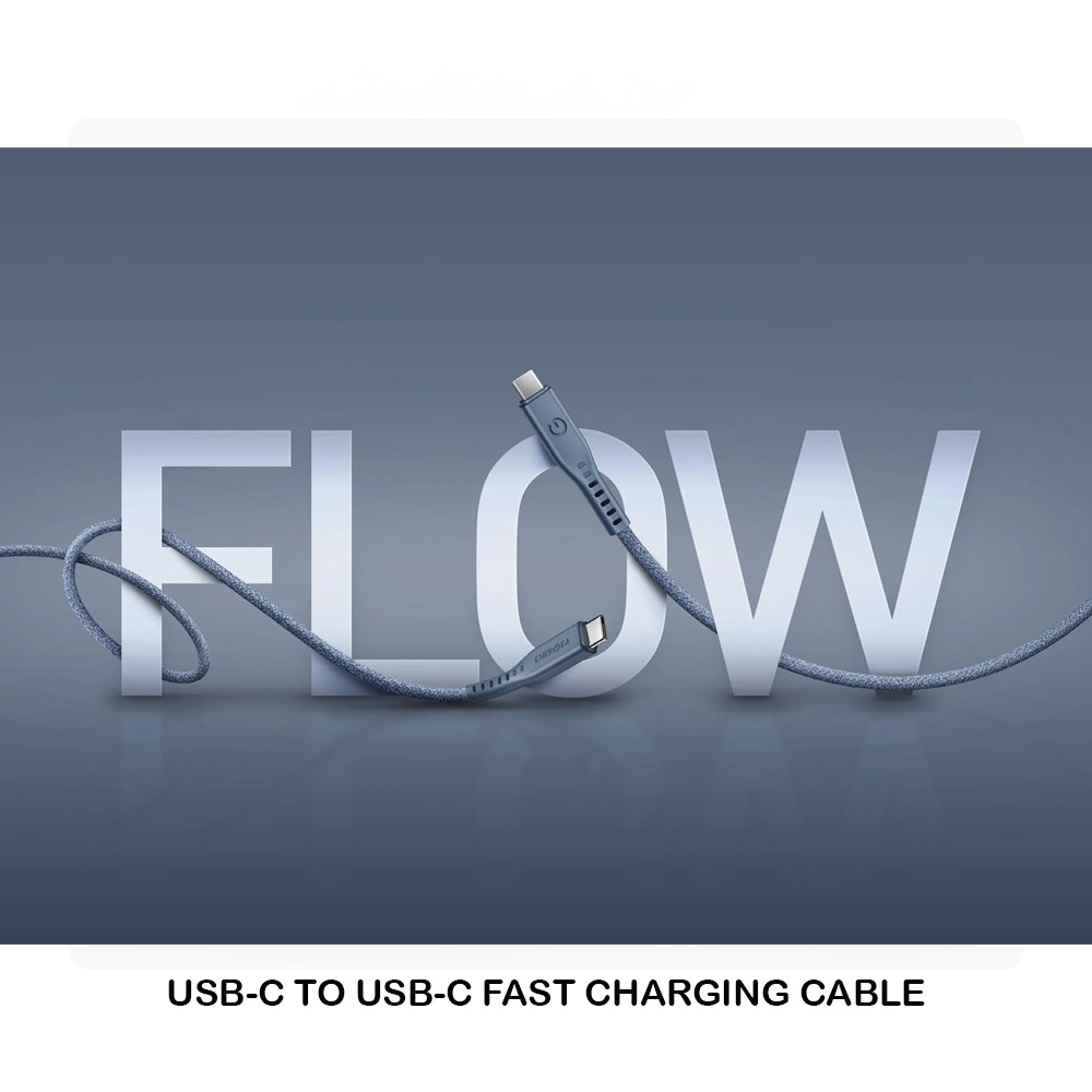Picture of Energea Flow PD 240W USB-C to USB-C Fast Charging Cable for iPhone 15 Pro Max Smartphone Laptop Tablet (Black)