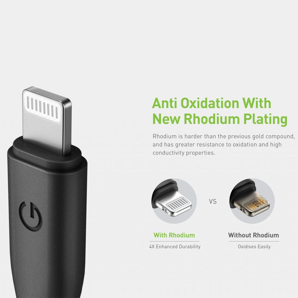 Picture of Energea NYLOFLEX MFI 3A Rapid Charge and Sync Lightning Cable 150CM (White)