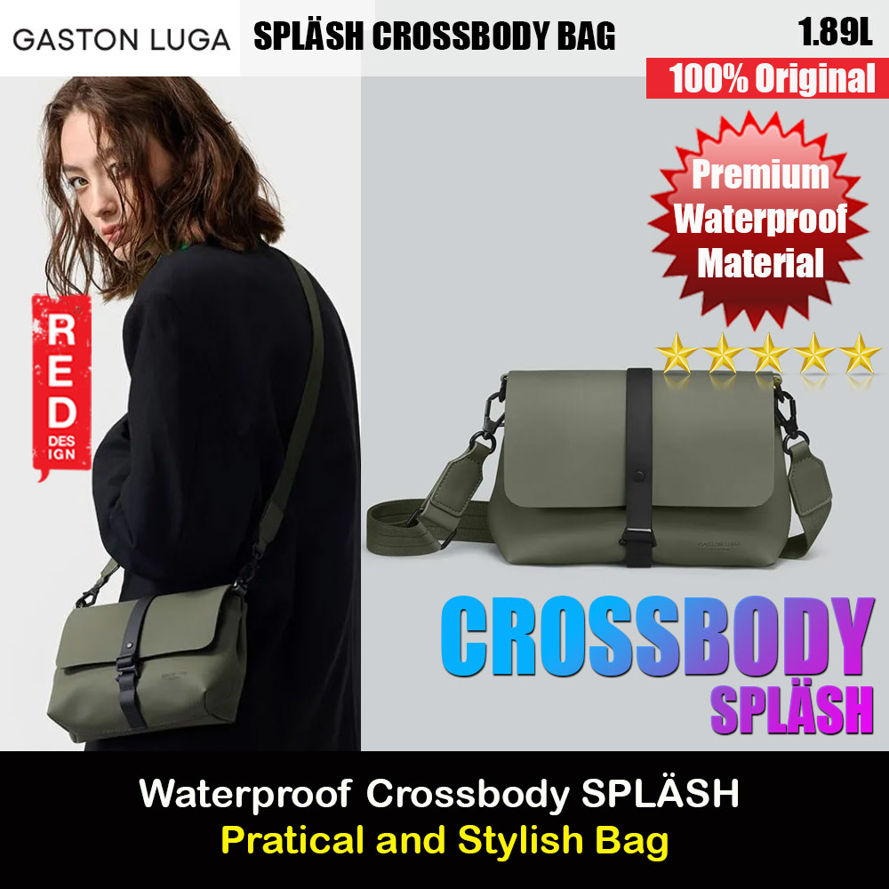 Picture of Gaston Luga SPLÄSH CROSSBODY BAG Premium Waterproof Eco Material Bag Compact Messenger Style Bag with Detachable Shoulder Strap As Clutch (Olive) Red Design- Red Design Cases, Red Design Covers, iPad Cases and a wide selection of Red Design Accessories in Malaysia, Sabah, Sarawak and Singapore 