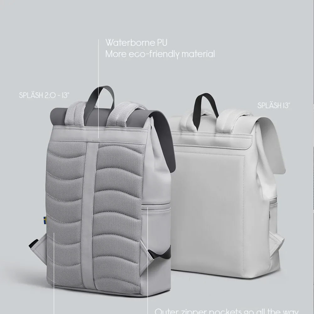 Picture of Apple Macbook Air 13 M2 2022  | Gaston Luga SPLÄSH 2.0 13" Premium Waterproof Eco Material Backpack (Black)