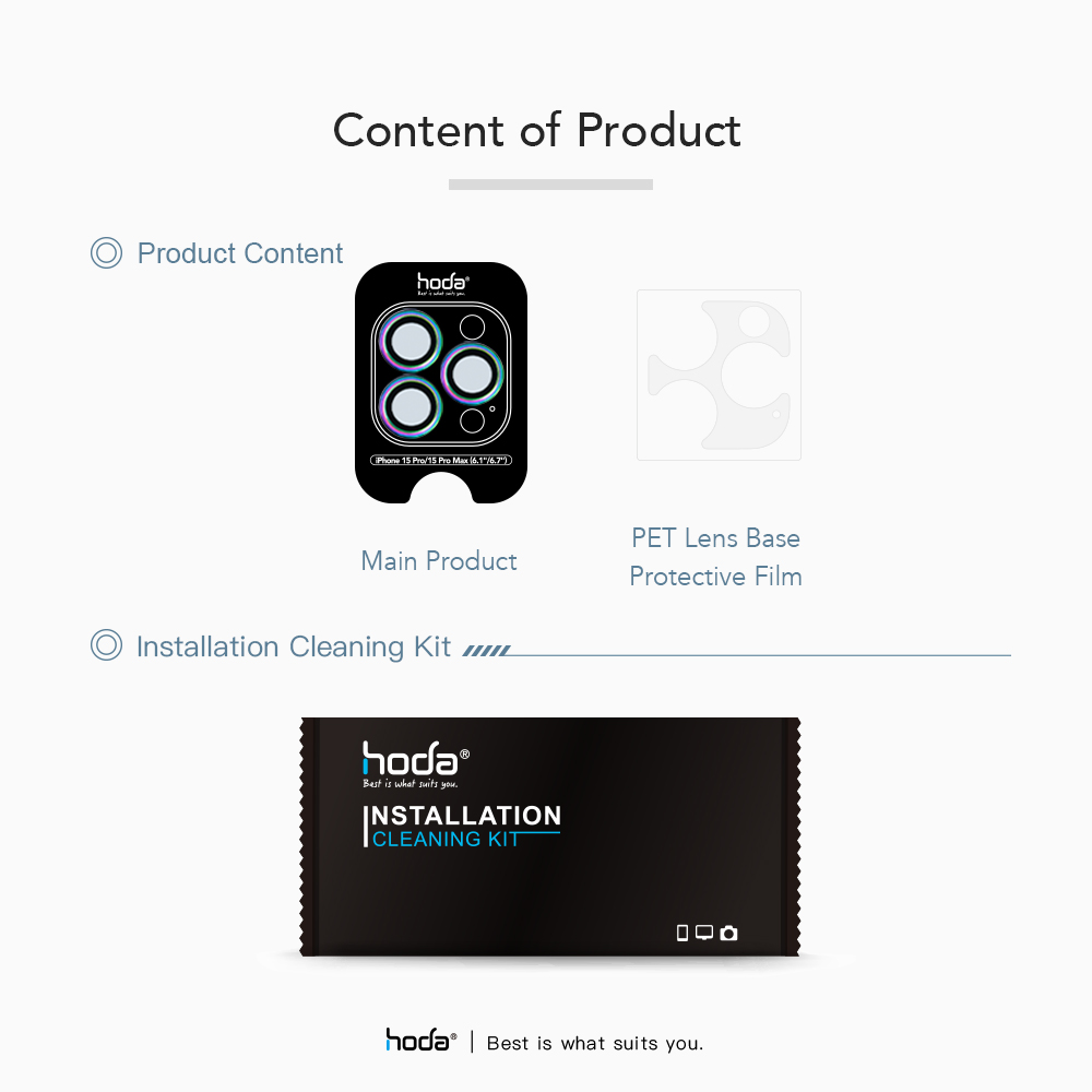 Picture of Apple iPhone 15 6.1  | Hoda Sapphire Lens Protector for iPhone 15 6.1 iPhone 15 Plus 6.7  (2PCS Blue)