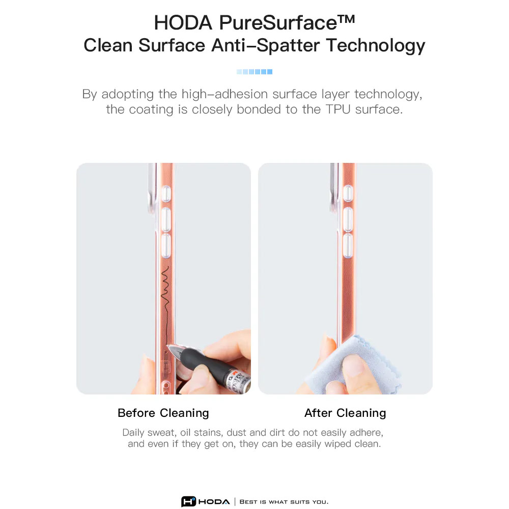 Picture of Apple iPhone 18 Pro Case | Hoda Crystal Ultra Case with Military Standard MagSafe Pure Surface TM with Camera Button for iPhone 18 Pro - Clear Black