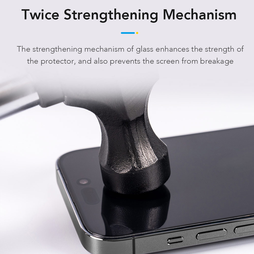 Picture of Apple iPhone 17 Pro 6.3 Screen Protector | Hoda Privacy Full Coverage Tempered Glass Screen Protector for iPhone 17 Pro 6.3 (Anti Peep)