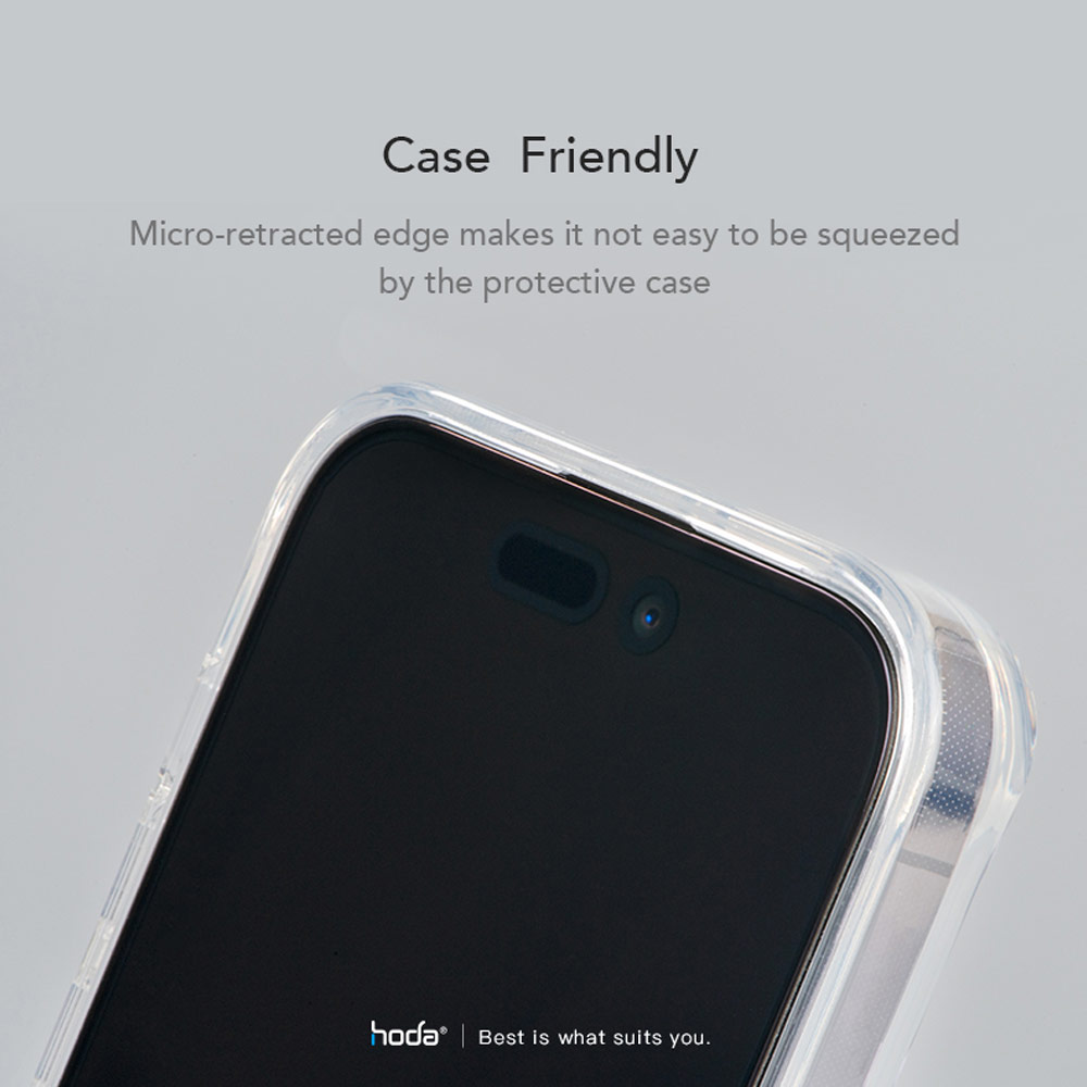 Picture of Apple iPhone 15 Pro 6.1 Screen Protector | Hoda 0.33mm 2.5D Full Coverage Anti Peep Tempered Glass Screen Protector for Apple iPhone 15 Pro 6.1 (Privacy)