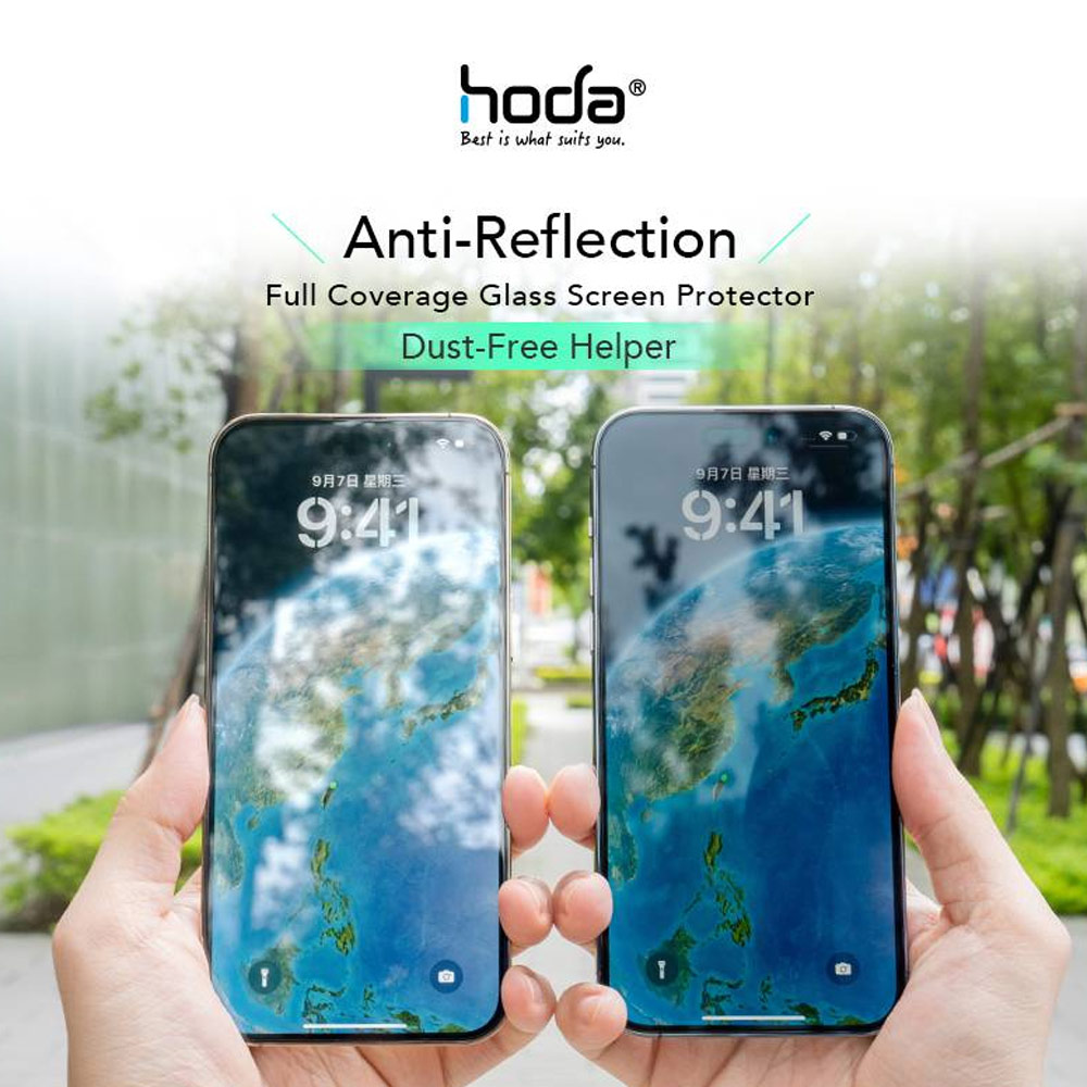Picture of Apple iPhone 13 6.1 Screen Protector | Hoda 0.33mm 2.5D Full Coverage Anti Reflection Tempered Glass Screen Protector for Apple iPhone 13 iPhone 13 Pro 6.1 iPhone 14 6.1  (Anti Reflection)