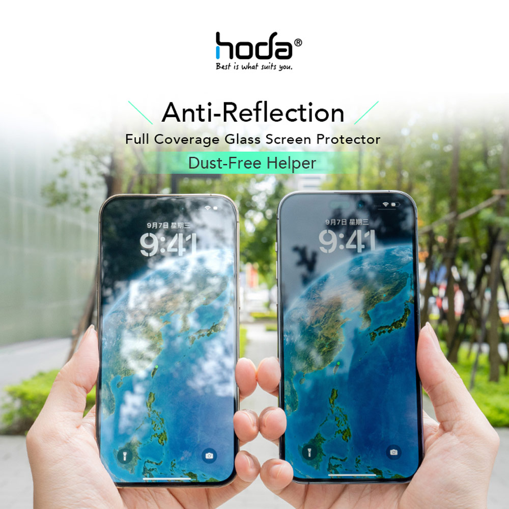 Picture of Apple iPhone 15 Pro 6.1 Screen Protector | Hoda 0.33mm 2.5D Full Coverage Anti Reflection Tempered Glass Screen Protector for Apple iPhone 15 Pro 6.1 (Anti Reflection)