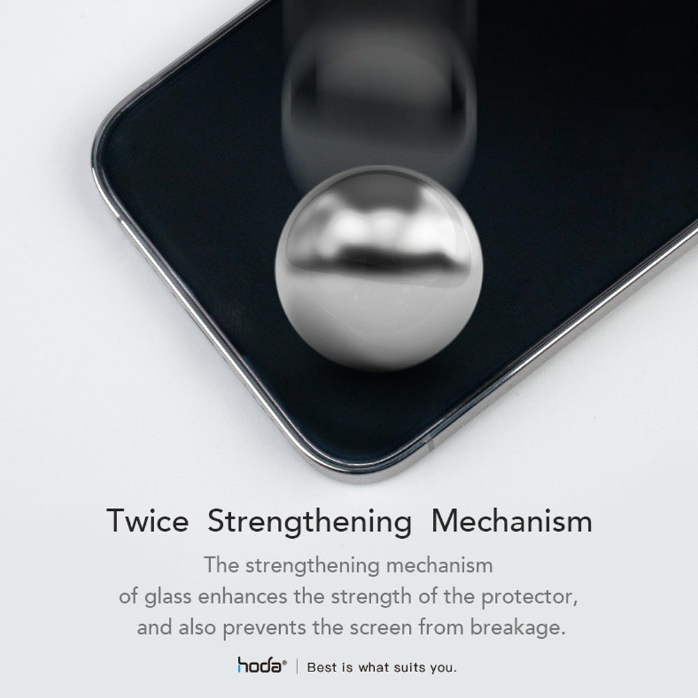Picture of Apple iPhone 15 Pro 6.1 Screen Protector | Hoda 0.33mm 2.5D Full Coverage Anti Reflection Tempered Glass Screen Protector for Apple iPhone 15 Pro 6.1 (Anti Reflection)