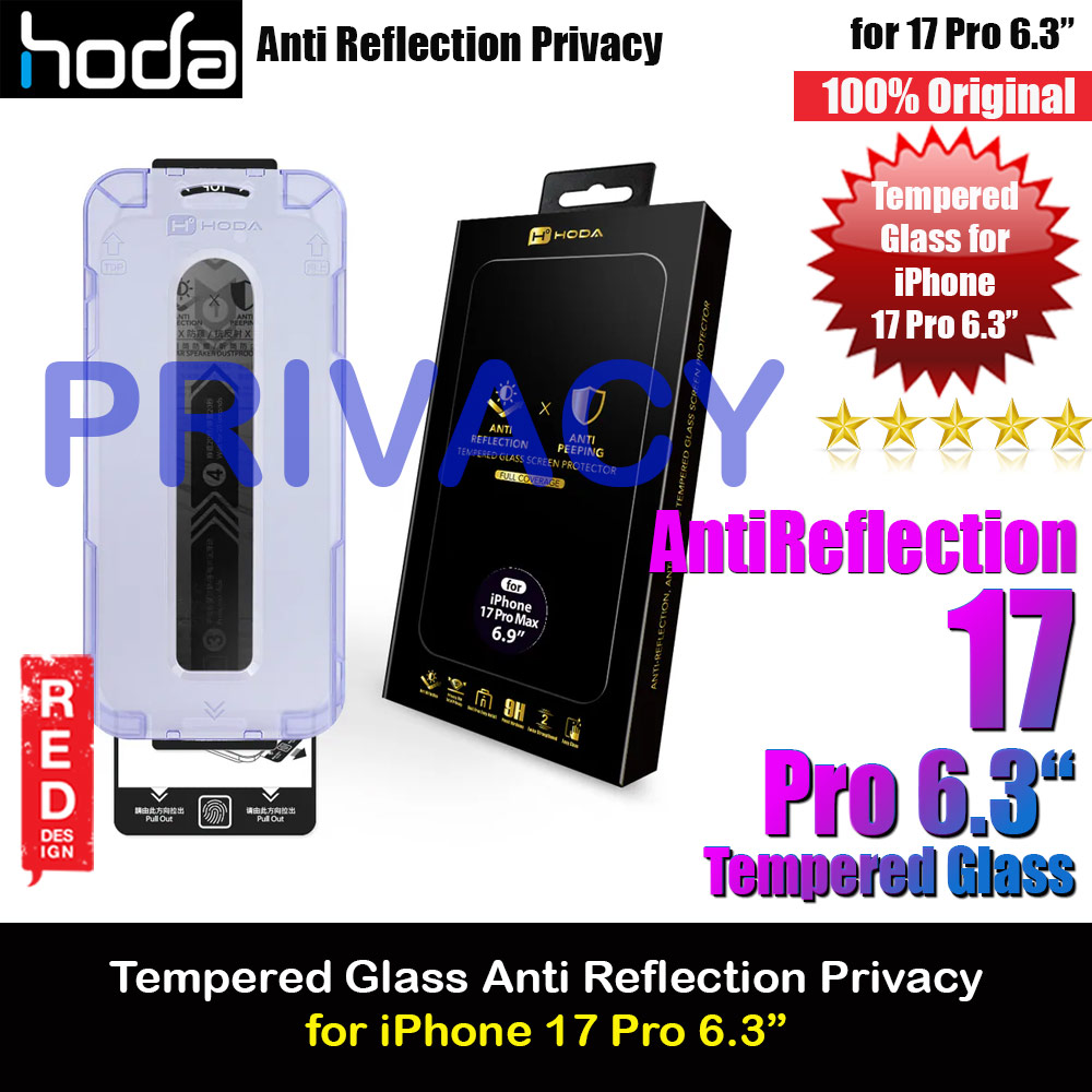 Picture of Hoda Anti Reflection Full Coverage Tempered Glass Screen Protector for iPhone 17 Pro 6.3 (Anti Reflection Privacy) Apple iPhone 17 Pro 6.3- Apple iPhone 17 Pro 6.3 Cases, Apple iPhone 17 Pro 6.3 Covers, iPad Cases and a wide selection of Apple iPhone 17 Pro 6.3 Accessories in Malaysia, Sabah, Sarawak and Singapore 