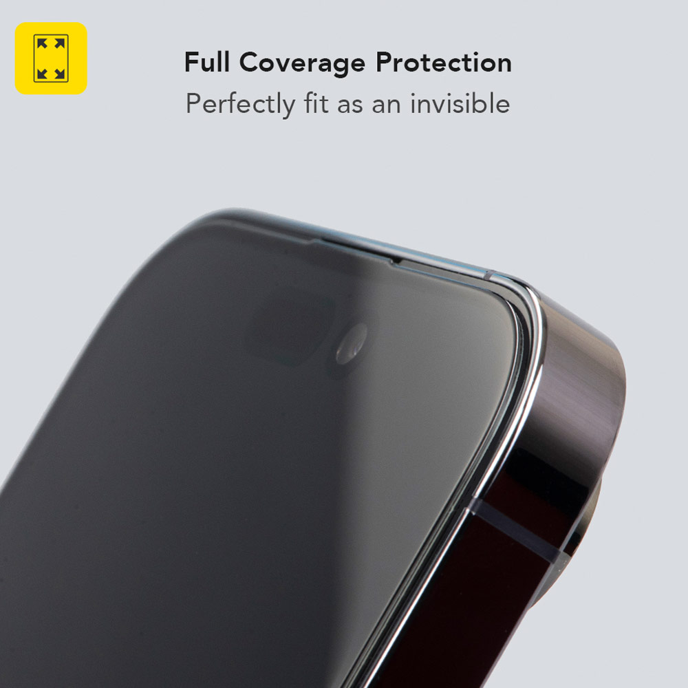 Picture of Apple iPhone 17 Pro 6.3 Screen Protector | Hoda Anti Reflection Full Coverage Tempered Glass Screen Protector for iPhone 17 Pro 6.3 (Anti Reflection)