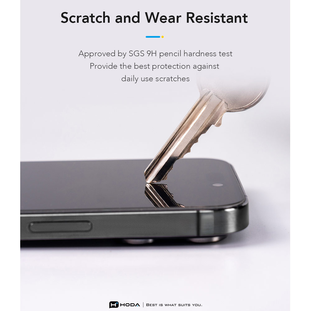 Picture of Apple iPhone 17 Pro 6.3 Screen Protector | Hoda Anti Clear Full Coverage Tempered Glass Screen Protector for iPhone 17 Pro 6.3 (Clear)