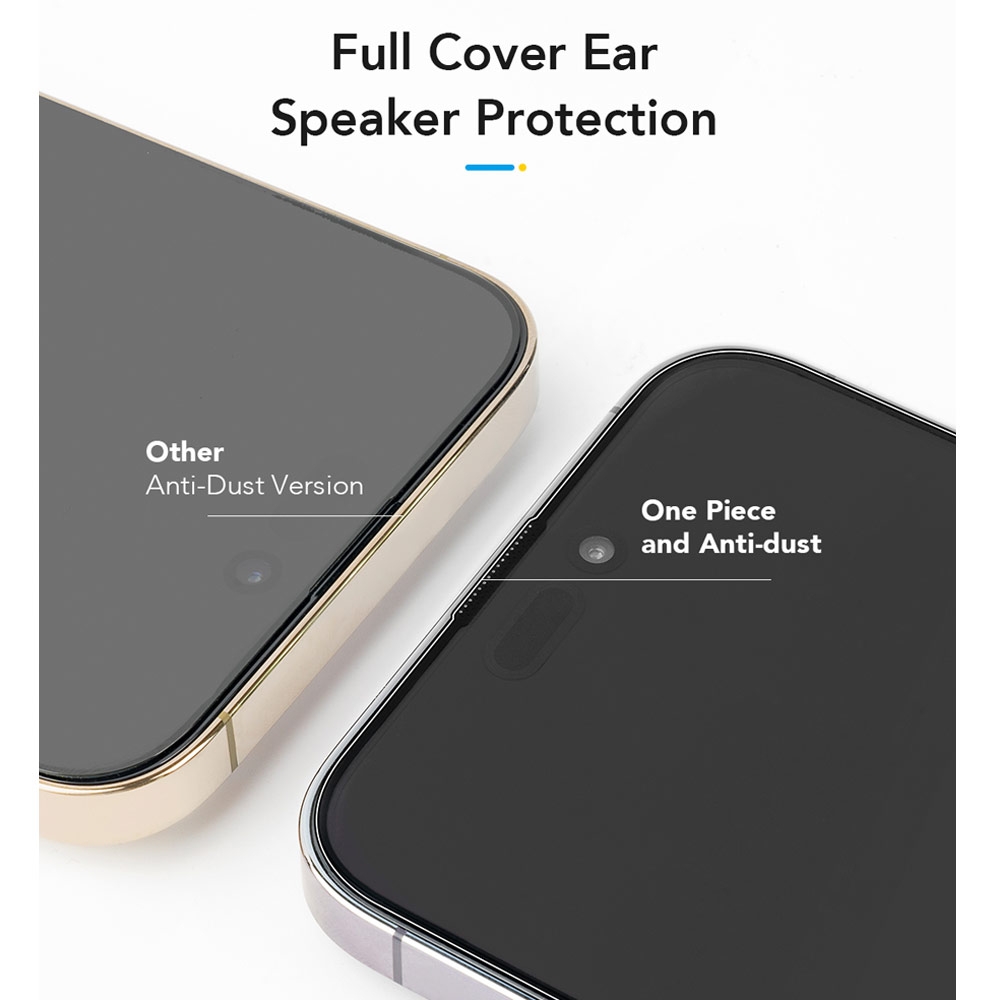 Picture of Apple iPhone 17 Pro 6.3 Screen Protector | Hoda Anti Clear Full Coverage Tempered Glass Screen Protector for iPhone 17 Pro 6.3 (Clear)