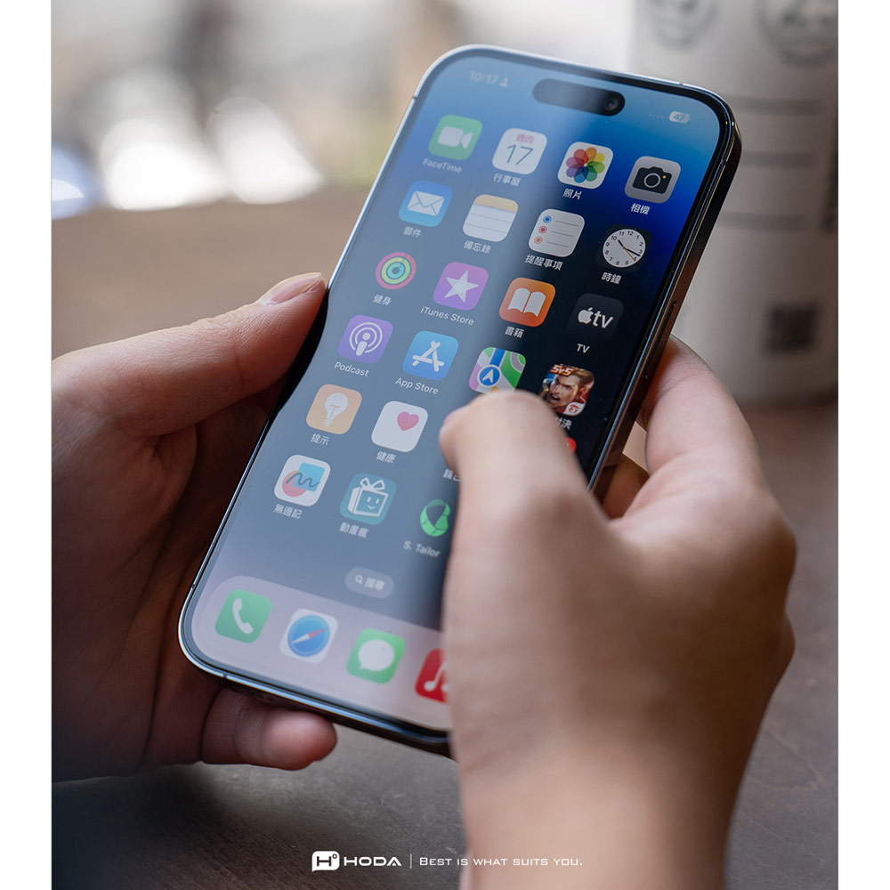 Picture of Apple iPhone 17 Pro 6.3 Screen Protector | Hoda Anti Clear Full Coverage Tempered Glass Screen Protector for iPhone 17 Pro 6.3 (Clear)