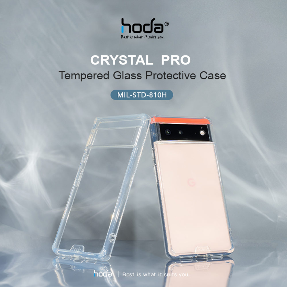 Picture of Google Pixel 6 Case | Hoda Crystal Pro Glass Case Military Standard Case For Google Pixel 6 (Clear)
