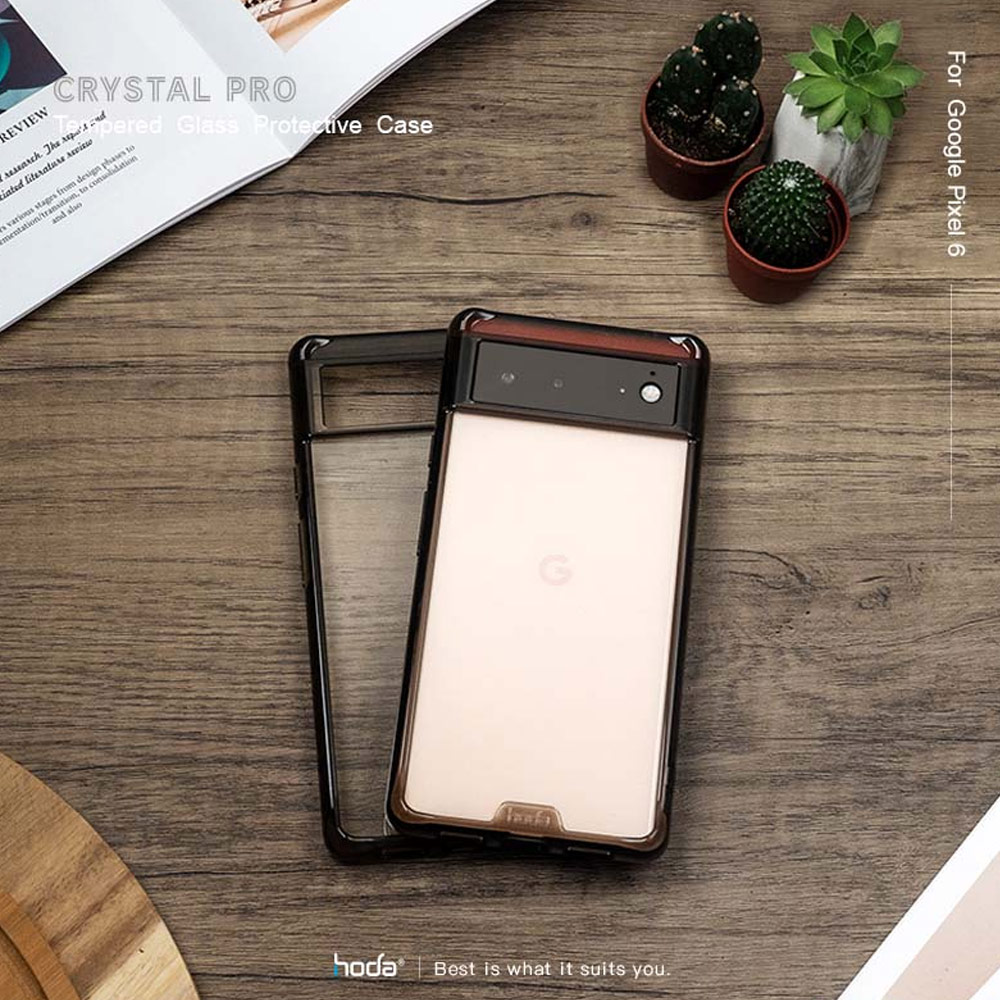 Picture of Google Pixel 6 Case | Hoda Crystal Pro Glass Case Military Standard Case For Google Pixel 6 (Clear)