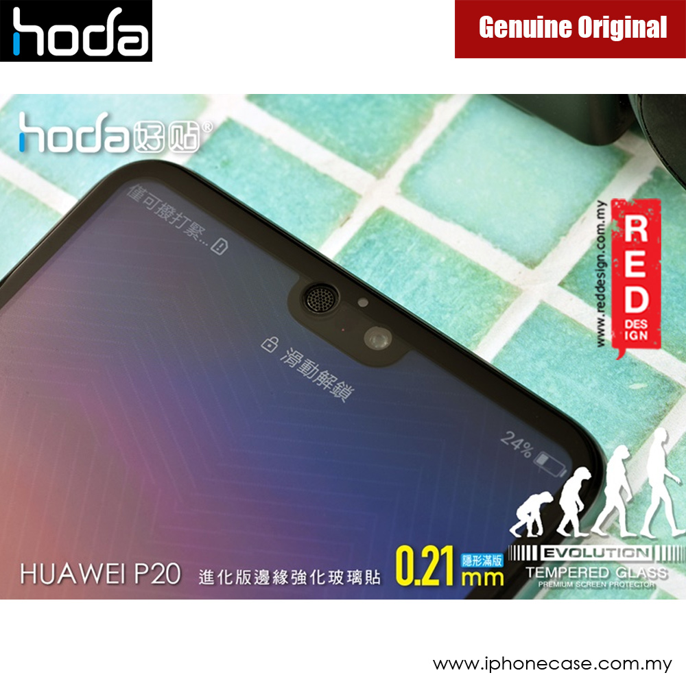 Picture of Huawei P20 | Hoda Evolution Premium Clear 9H Tempered Glass for Huawei P20 (0.21 mm Strengthen Edge Black)