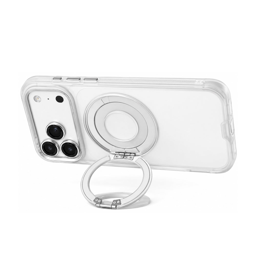 Picture of Apple iPhone 18 Pro Case | Hoda ROUGH Case Magnet with 360° foldable rotating ring-holder stand Enhanced with PureSurfaceTM for iPhone 18 Pro 17 Pro - Matte
